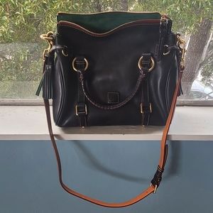 Black leather purse
